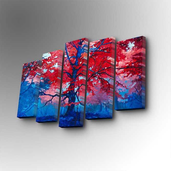 Wallity Cuadro Decorativo en Lienzo de 5 Piezas 5PUC-098 Multicolor Wallity Cuadro Decorativo en Lienzo de 5 Piezas 5PUC-098 Multicolor